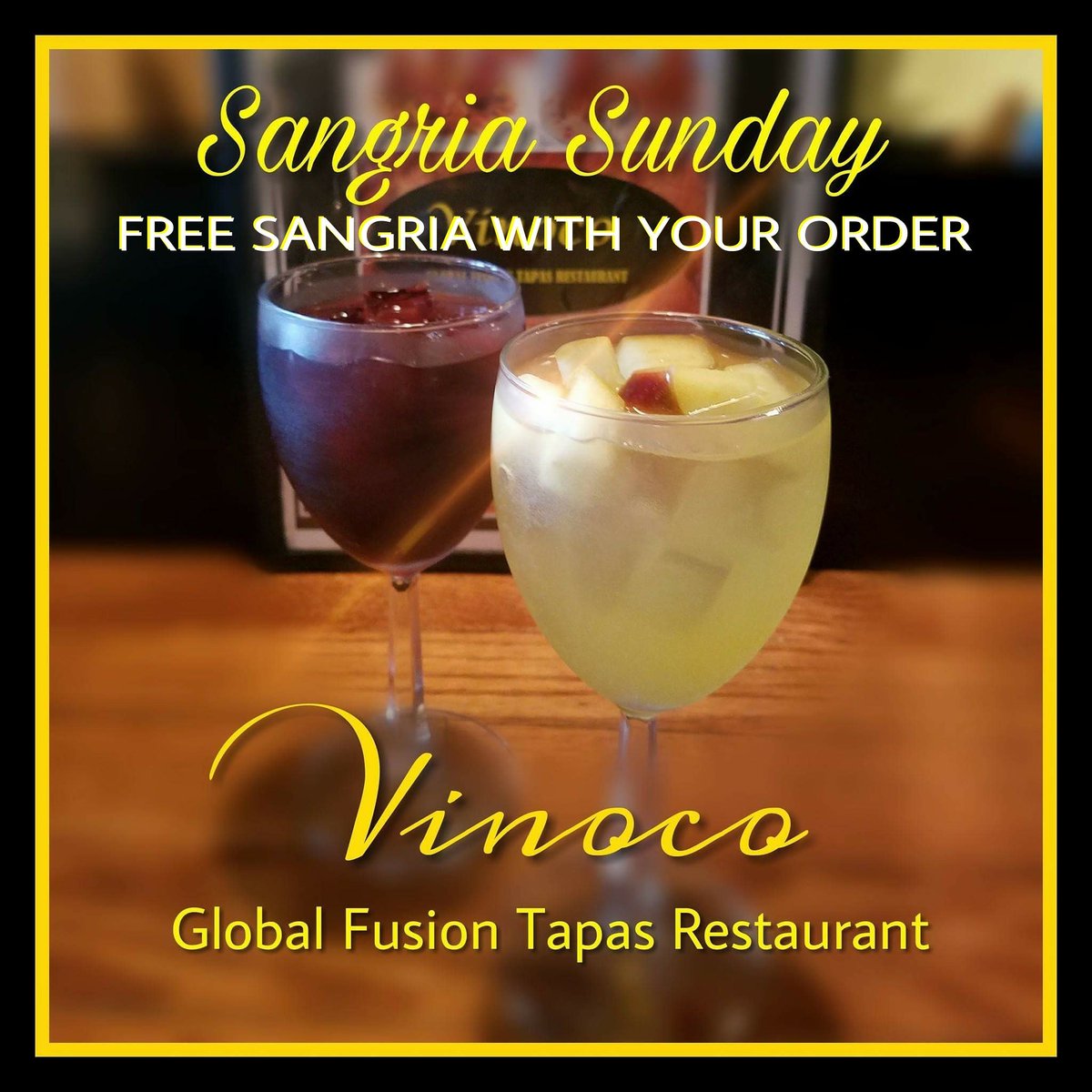 Vinoco Wine Bar on Twitter "Sunny, sunny Sangria Sunday! Come have