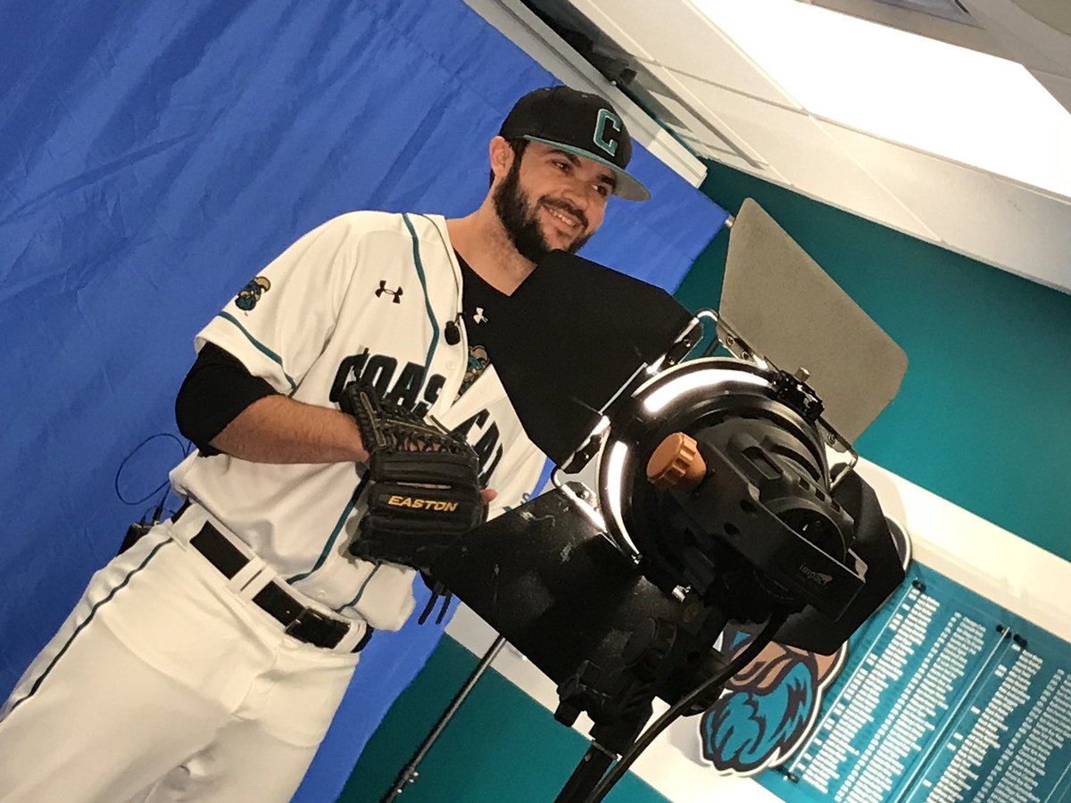 CoastalCSN's tweet photo. Fun videoboard shoot day with @CoastalBaseball! https://t.co/we7rMrVRo8