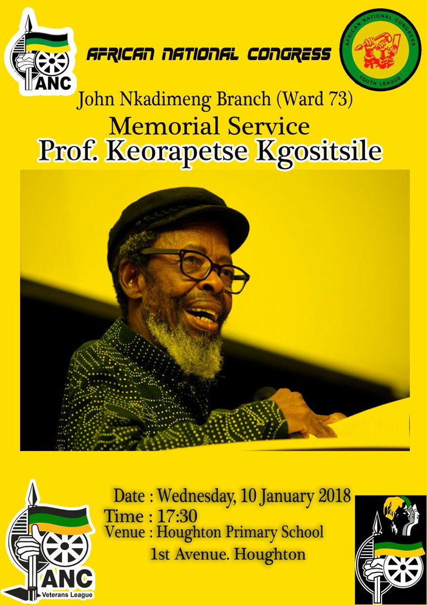 StanelyLetsoalo's tweet photo. We fly our flag at half mast, the country and continent has lost a renowned and highly respected author and poet and a giant of the struggle for liberation, Professor William Keorapetse Kgositsile. https://t.co/rKnIrr0UKU