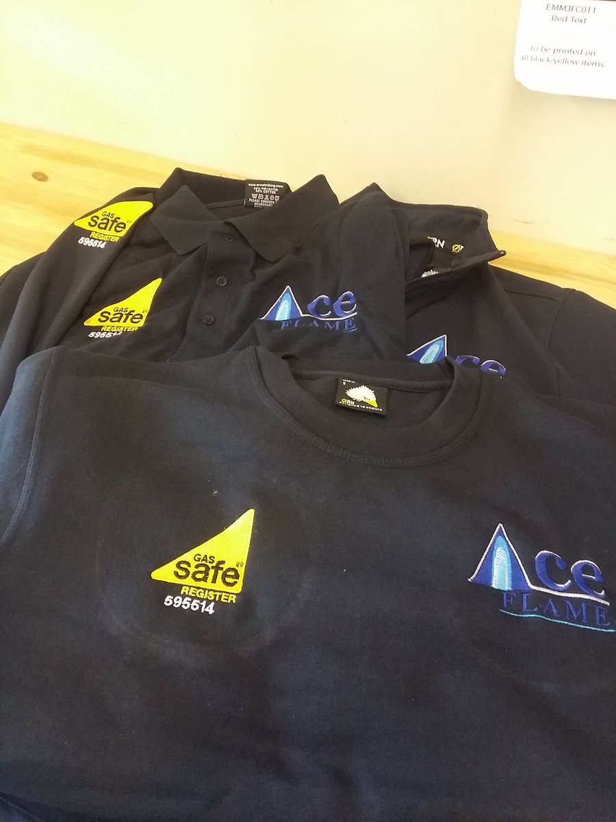 #free #Gassafe logo #embroidered with all packages deals from embroideryunit.co.uk check us out #startup #tradetalk #englandhour #brumhour