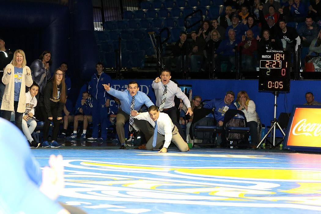 GoJacksWrestle's tweet photo. You won't find a more passionate coaching staff than these guys. They go ALL IN! 😂😝 #GetJacked #11thMan https://t.co/Tn8KGMpdL4