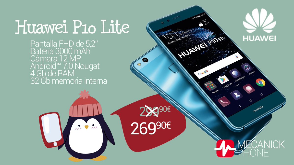 ToleMovilquick's tweet photo. - El Pingüino dice: aprovecha las REBAJAS de Mecanick Phone! 

COMPRAR >>> Huawei P10 Lite 3 32GB Negro https://t.co/g9bvBeWvL4 https://t.co/XHsK8GAb4Y