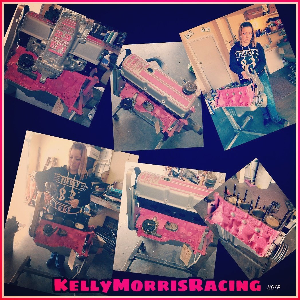 kmorrisracing82's tweet photo. Ready to hear this motor run!!! #mydream #twopointthree #turbo #pinkmotor #womenofracing #anxious https://t.co/apfKiawDC1