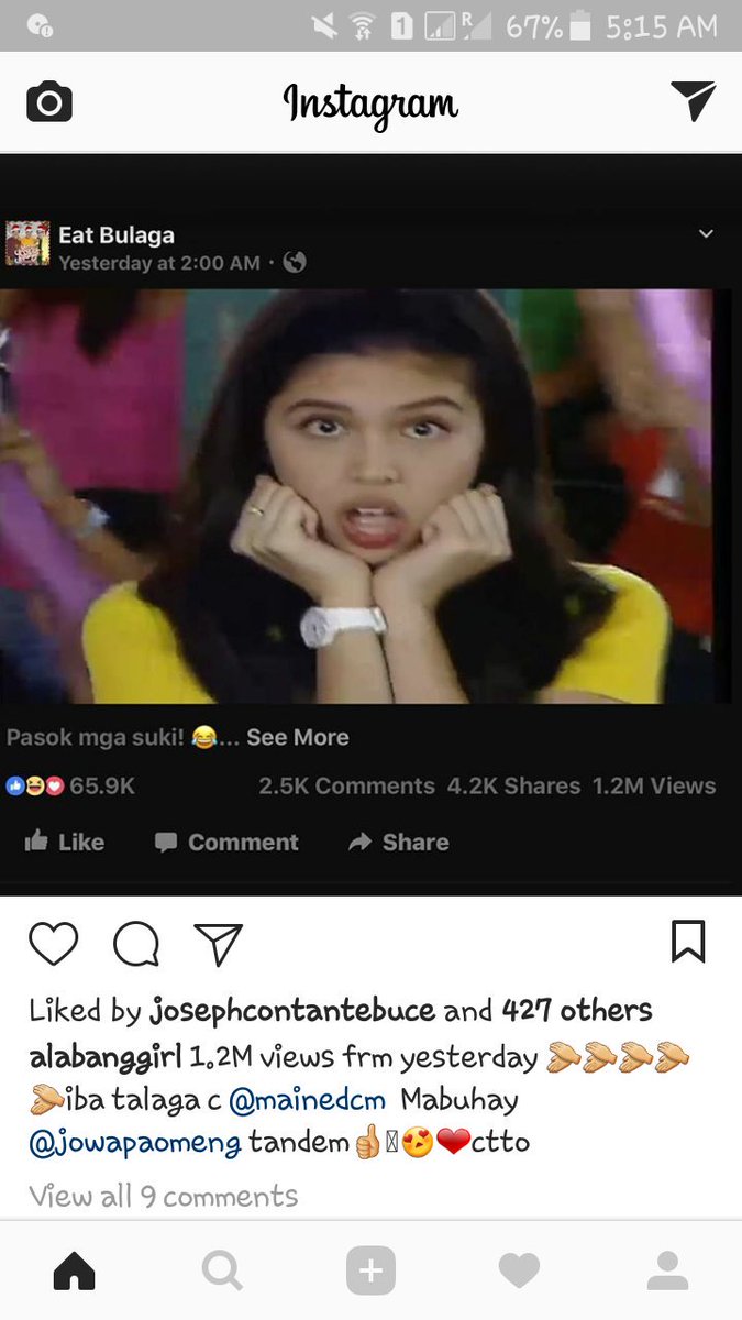 Sorry to say <a href="/EatBulaga/">Eat Bulaga!</a> but Team barangay lang ang bumubuhay sa ratings nyo!  Kung walang sugog bahay malamang di na kayo Nag rarate!! 😏 <a href="/mainedcm/">Maine Mendoza</a> @pochoy29 joawapomeng lang bumubuhay sa inyo.. 
#ALDUBSteadfast 
<a href="/aldenrichards02/">Alden Richards</a>