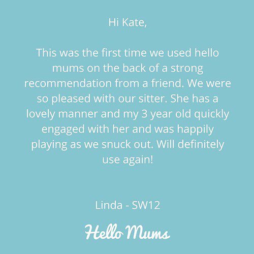 tembo_care's tweet photo. Yes! Another ⭐⭐⭐⭐⭐ review. We love being recommended and providing you with our safe and trusted childcare.⠀
#hellomums #childcare #babysittinglondon #nurserystaff #nurserynurse #privatemembersclub #children #instamum #londonmummy #mumpreneur #wandsworth⠀
@TootingPRSS … https://t.co/rmIDODGgxS