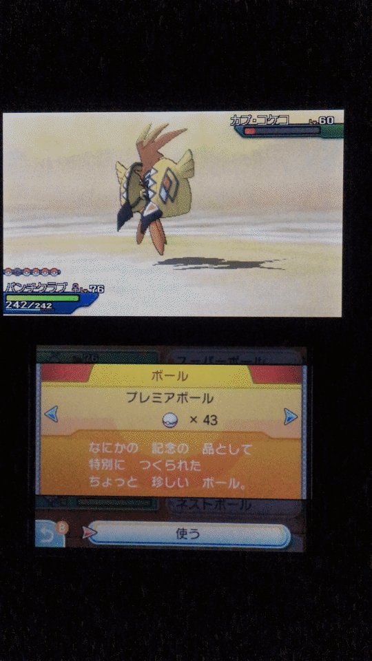 ミィン ピクの祠 岩 伝説レイドプレミアボールチャレンジ6 アローラの土地神ポケモン カプ プルル 鬼苦戦しました 5回くらいやり直したので ボールは100個以上投げましたね 今日はもうやりたくないです 捕獲時はガッツポーズ ほんとよかった