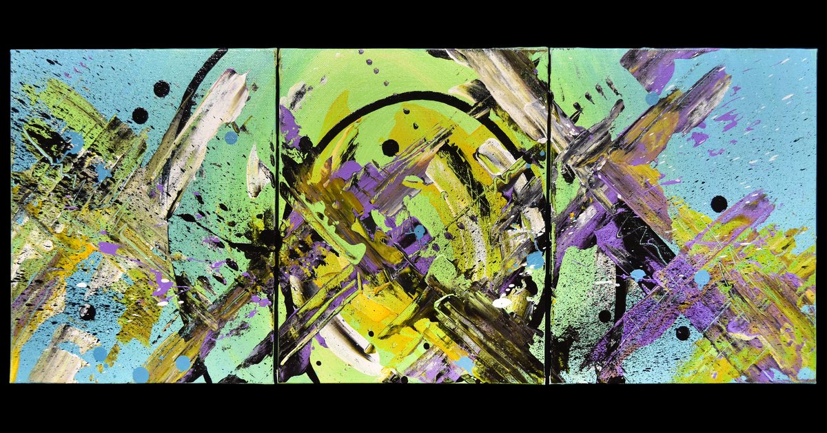 JonBransky's tweet image. Wild Calm. 3 panel acrylic on canvas. 24" x 10"
#abstractpainting #abstractart #painting #fineart #art #contemporaryart
