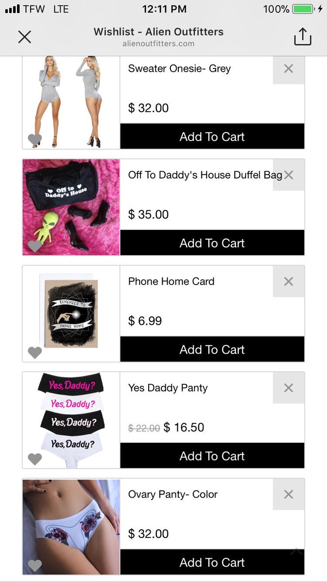 Olivia_Sony's tweet photo. My wish list to @alienoutfitters #alienlist #alien #wishlist ππΌπ€πΌπ½π½π½π½π½π½π½π½ https://t.co/6cRccMkYG3