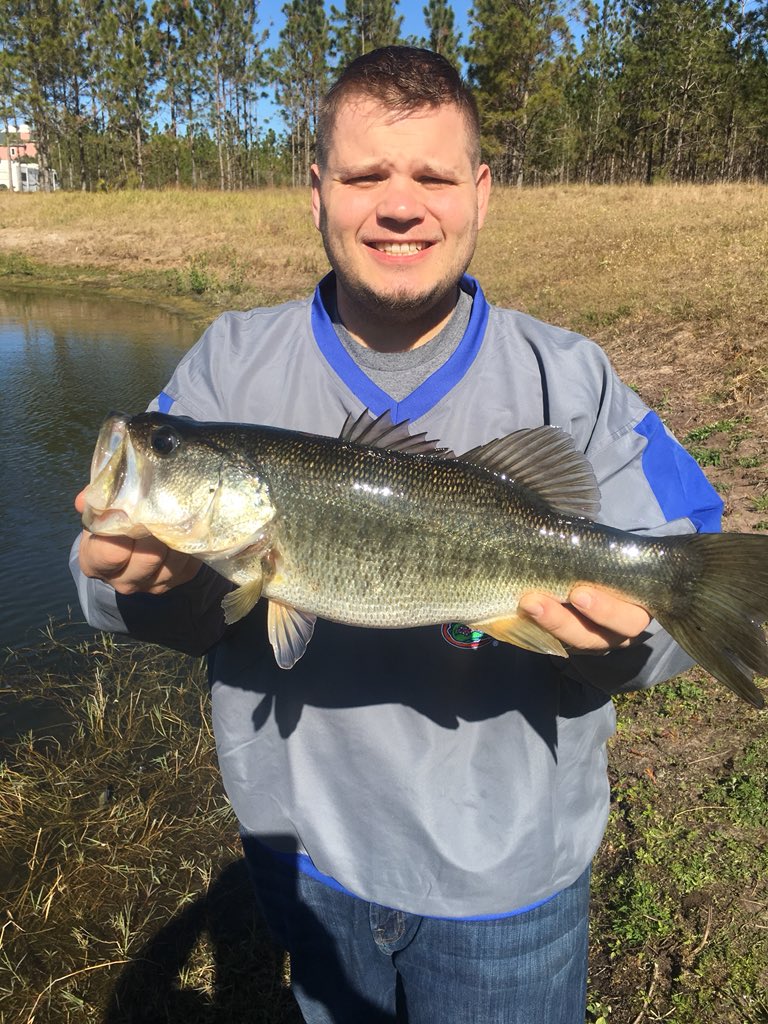 Me and my son @Brandon091085 was able to get on few this morning. #Orlando #pondfishing using #nedrig with #greenpumpkin #finesseworm #TennesseeBoys #fishing #ontheroad