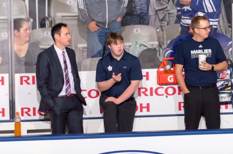 Now in his third year with the <a href="/TorontoMarlies/">Toronto Marlies</a>, 'Pistol Pete' has become an irreplaceable part of the team as the assistant equipment manager.

🎥 sprtsnt.ca/2m8mrFg 
📸: Christian Bonin