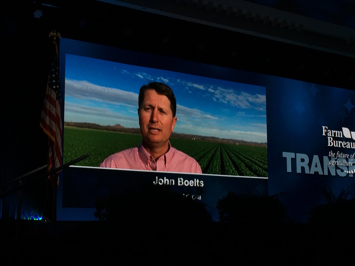 NiswanderFarms's tweet photo. @JohnBoelts on the big screen at #afbf18 telling why he’s #farmbureauproud @azfb #tnmagicmoments @FarmBureau #palclass9 #pals https://t.co/5lRRDrtU5q