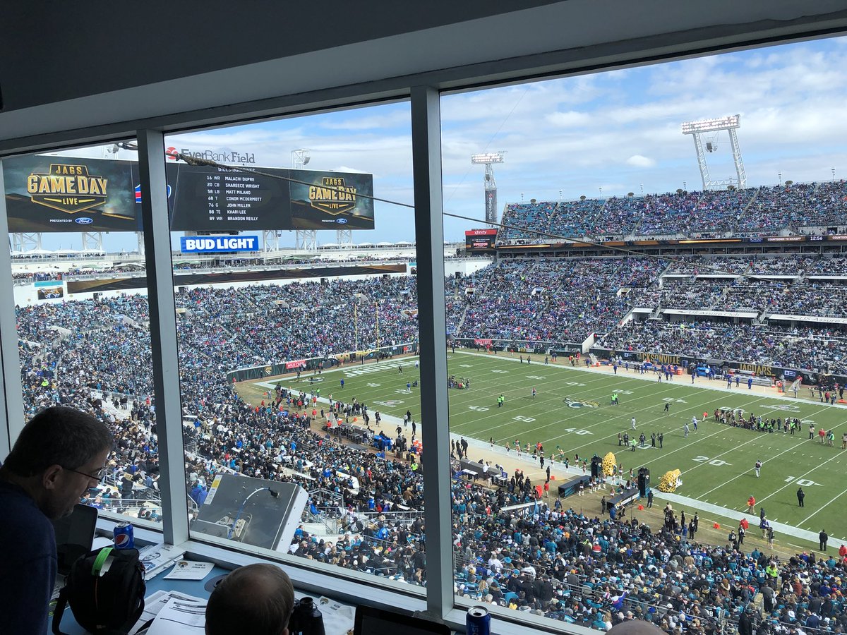 Look at all the empty seats in Jacksonville for the NFL playoff game