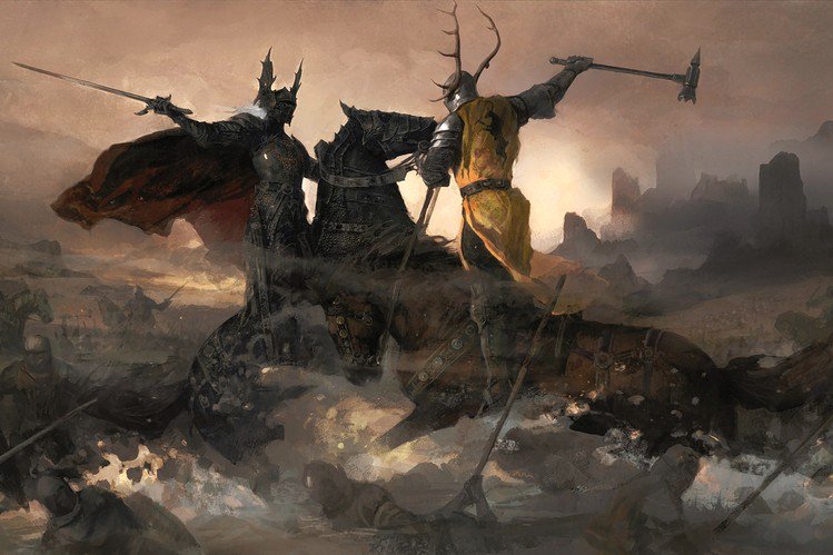 “The battle screamed about Lord Robert and Prince Rhaegar both, and by the will of the gods, or by chance-or perhaps by design-they met amidst the shallows of the ford. The two knights fought valiantly. For despite his crimes, Prince Rhaegar was no coward.”
Maester Yandel