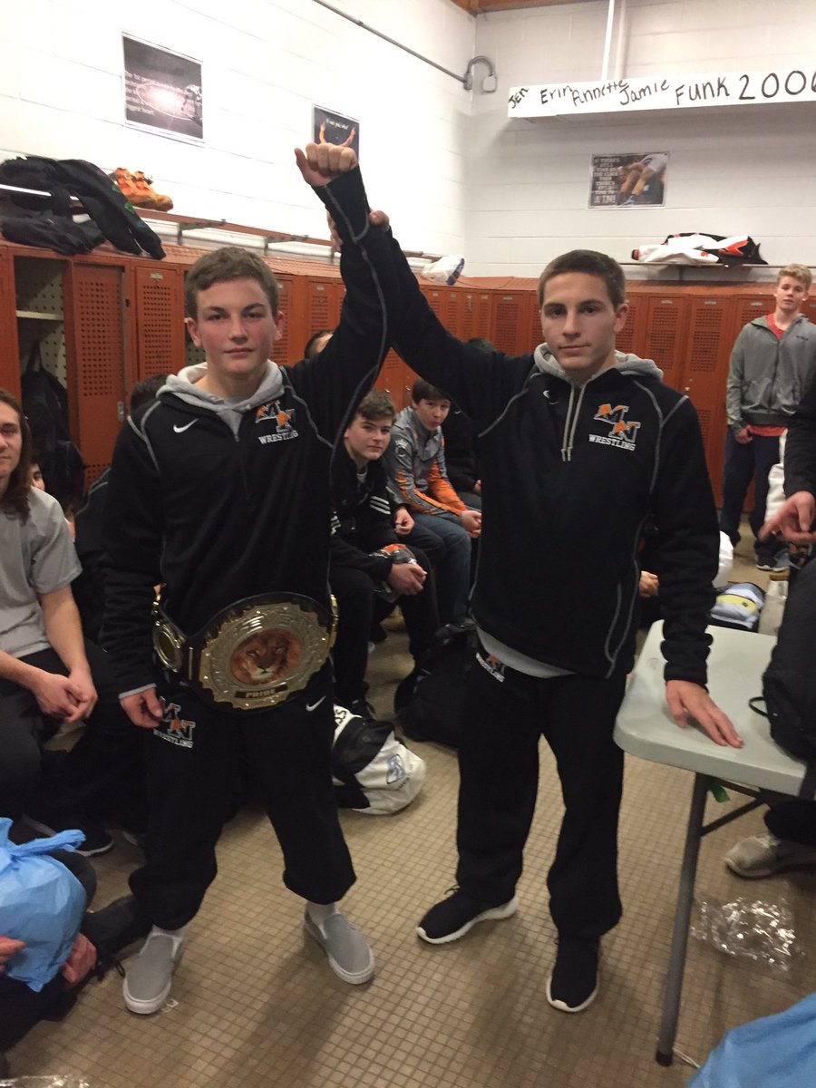 MNLionsWrestlin's tweet photo. @FredLuchs passed the PRIDE BELT to @tylerk017 for putting Practice to Work in our team victory over RBC! @MTPSpride @HighSchoolNorth #nearside #B2B #JMikes https://t.co/BfOiY1eQvu