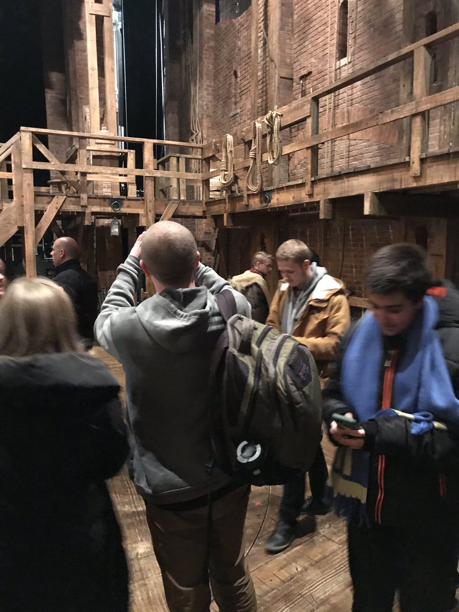 On stage in the room where it happens! <a href="/HamiltonMusical/">Hamilton</a>