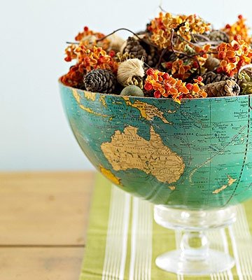 upcyclethat's tweet image. Amazing globe bowl! 😍 #upcycle