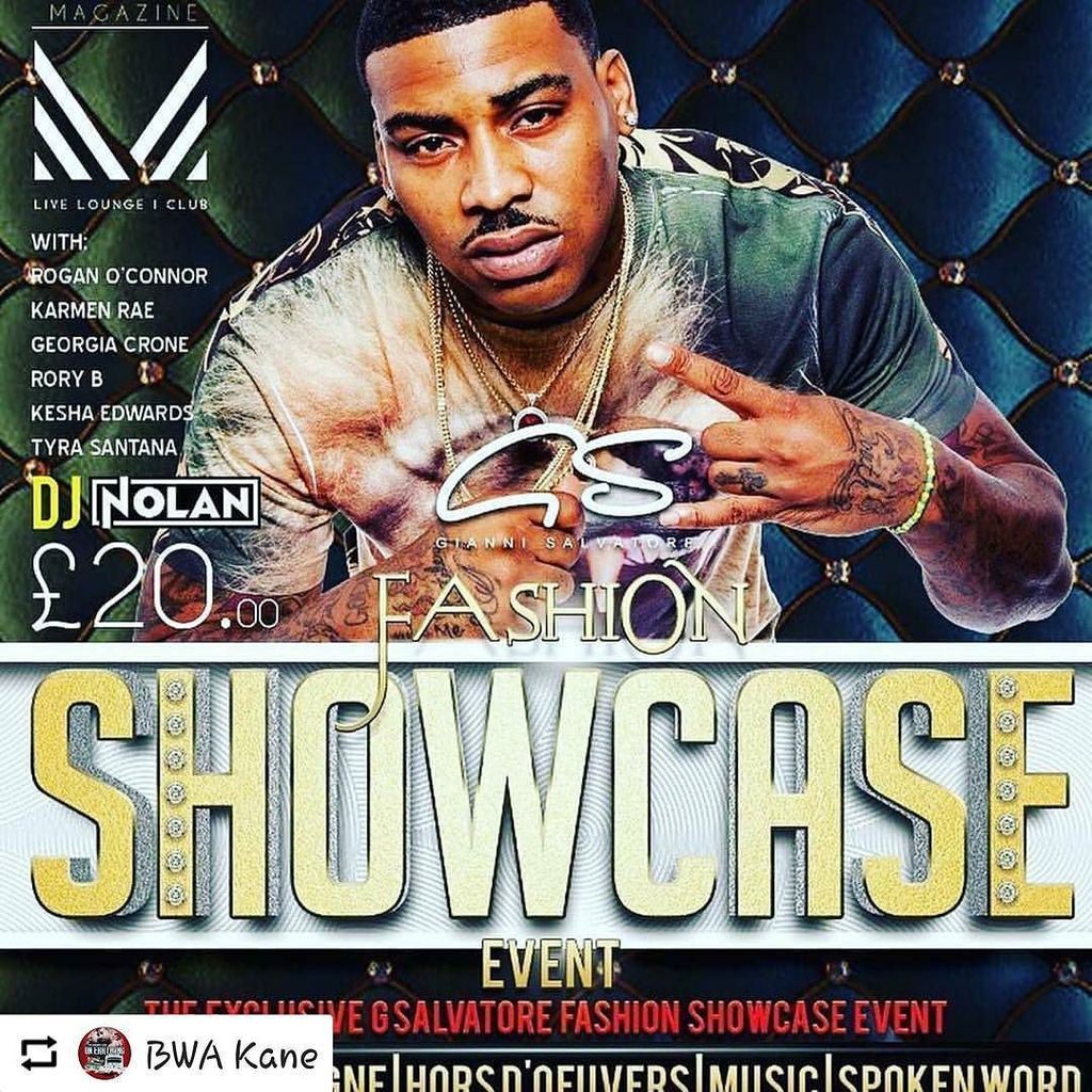 JennThePR's tweet photo. @kanebwa #2018 January20th will be laughing his New single (on errrthang) in London 🇬🇧@gsalvatore_Uk Birmingham Fashion show Live streaming salute @stevieeaglee #shleppentertainment #eyelashvizion #ripmazi #Freegates #BWA #100it https://t.co/cbu363qu6B https://t.co/oCg0C4uxNn