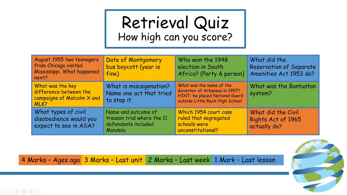 histapprentice's tweet photo. Starter inspired by @87History for the first lesson back after a two week break #historyteacher https://t.co/SxmHBz8MYU
