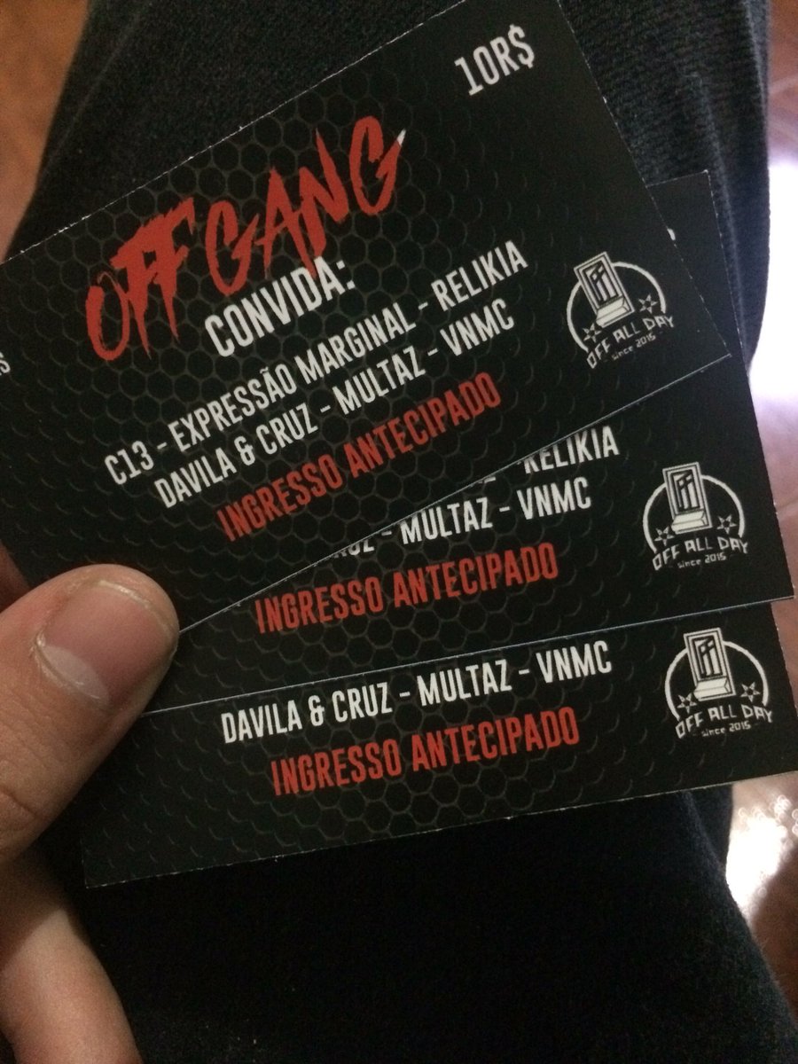 Offalldayrec's tweet photo. Garantiram o ingresso do dia 20? Chama direct https://t.co/mFr28TSTK6