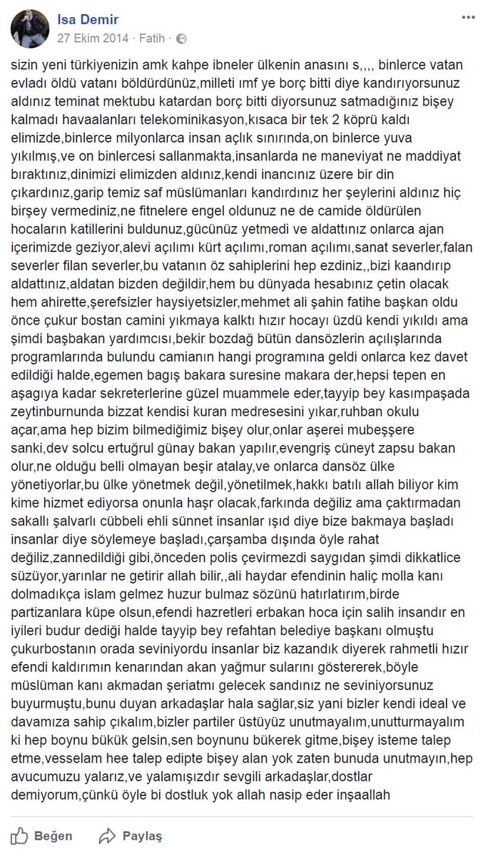 dualmirage's tweet photo. Nasil bir kafa ile yazdin bunlari #ReiseHakaret ederken https://t.co/uDopnQZAhx