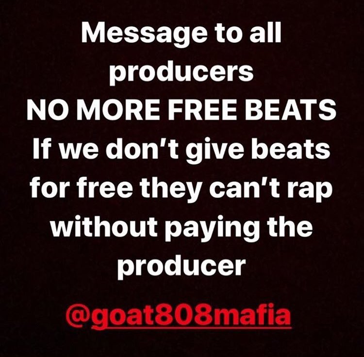 ProducersDMV's tweet photo. #NoFreeBeats2018 🤷🏽‍♂️🗣 https://t.co/MXozOiHApU