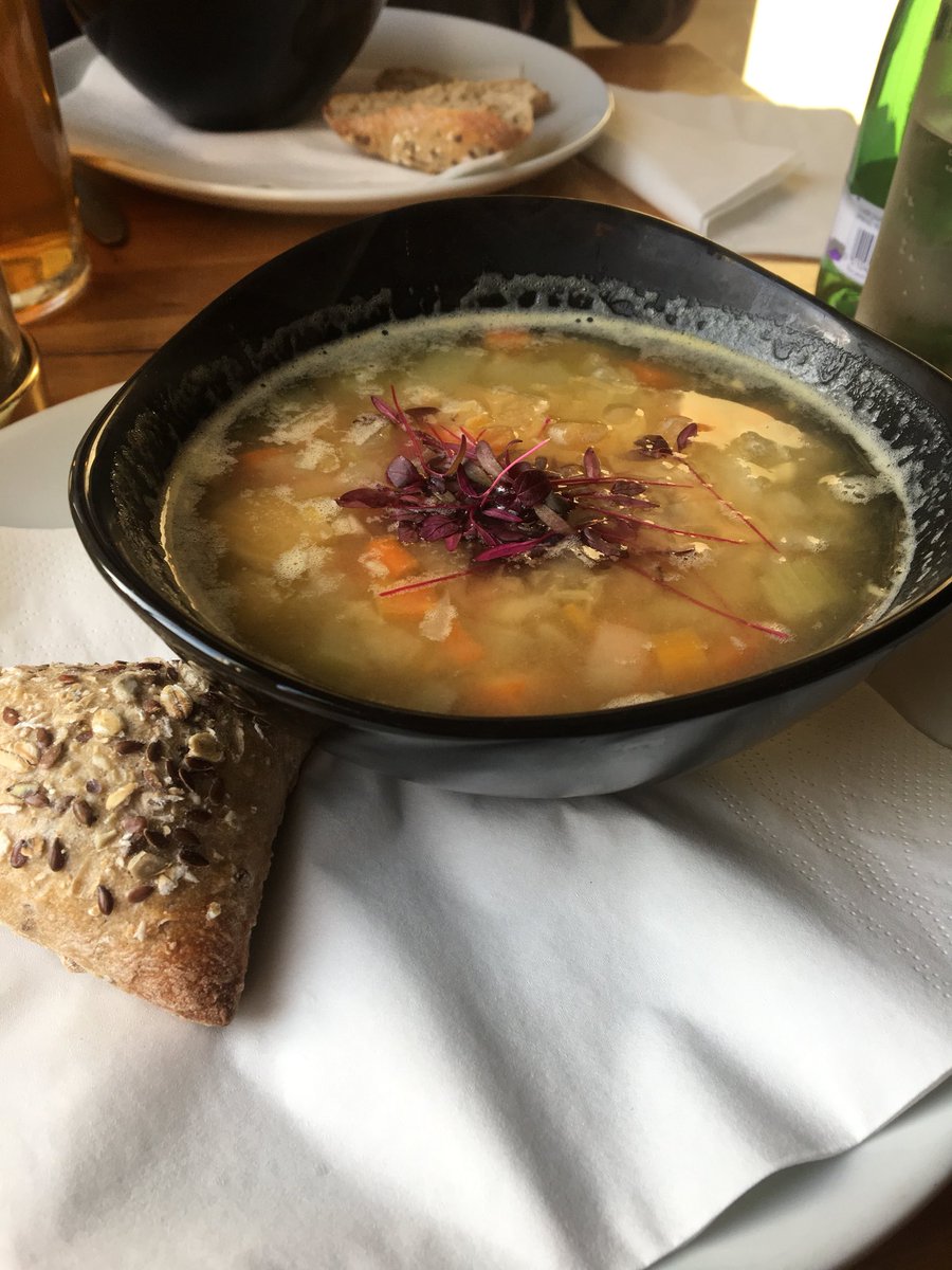 weefoodtaster's tweet photo. Lovely comforting red lentil soup @TheTaybank . Perfect scran for this weather #soup #lentils #cosy #Dunkeld https://t.co/jWlQOff13Q