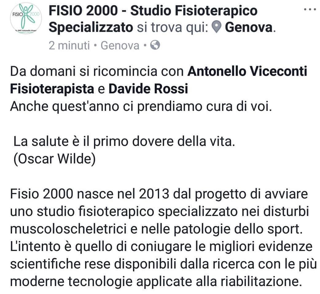 Fisio2000Genova's tweet photo. #Fisio2000 #2018 https://t.co/KkNK0hMd8l