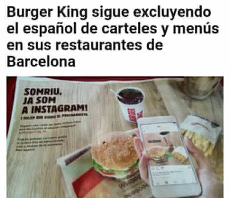 sevillanax2's tweet photo. @62lobosolitario @MozosTab @InterTabarnia #BurguerKing la comida basura favorita de los independentistas españoles.  🇪🇸 https://t.co/PrzpjNgkab