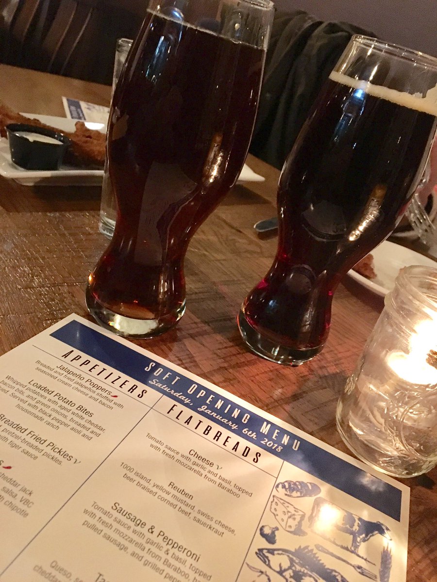 BeerHereWriter's tweet photo. After an impressive soft open on Sat-eve @VintageBrewFood &amp; @vintagebrewer in Sauk City are ready to open tomorrow (Jan 8). Kitchen staff are ready and Brewmaster Scott Manning has taps for 40 beers.  Newest #wibeer #drinklocal https://t.co/ExfdsBUxVo