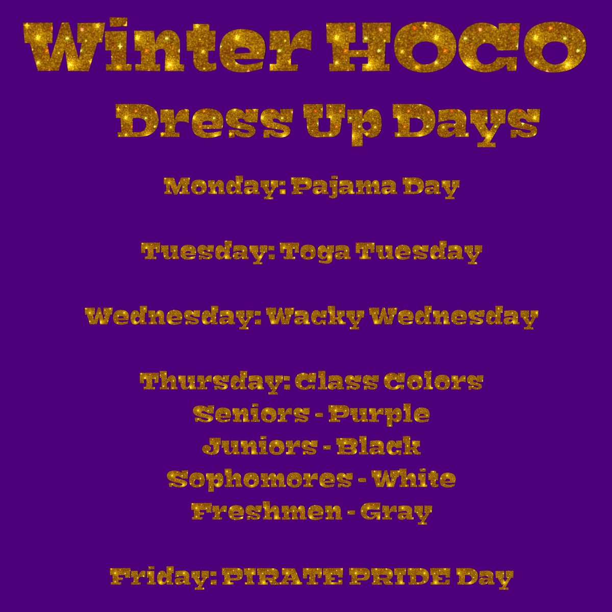 MHS_Spirit_Club's tweet photo. This week is WINTER HOMECOMING! Check out the dress up days! https://t.co/44iNCePO96