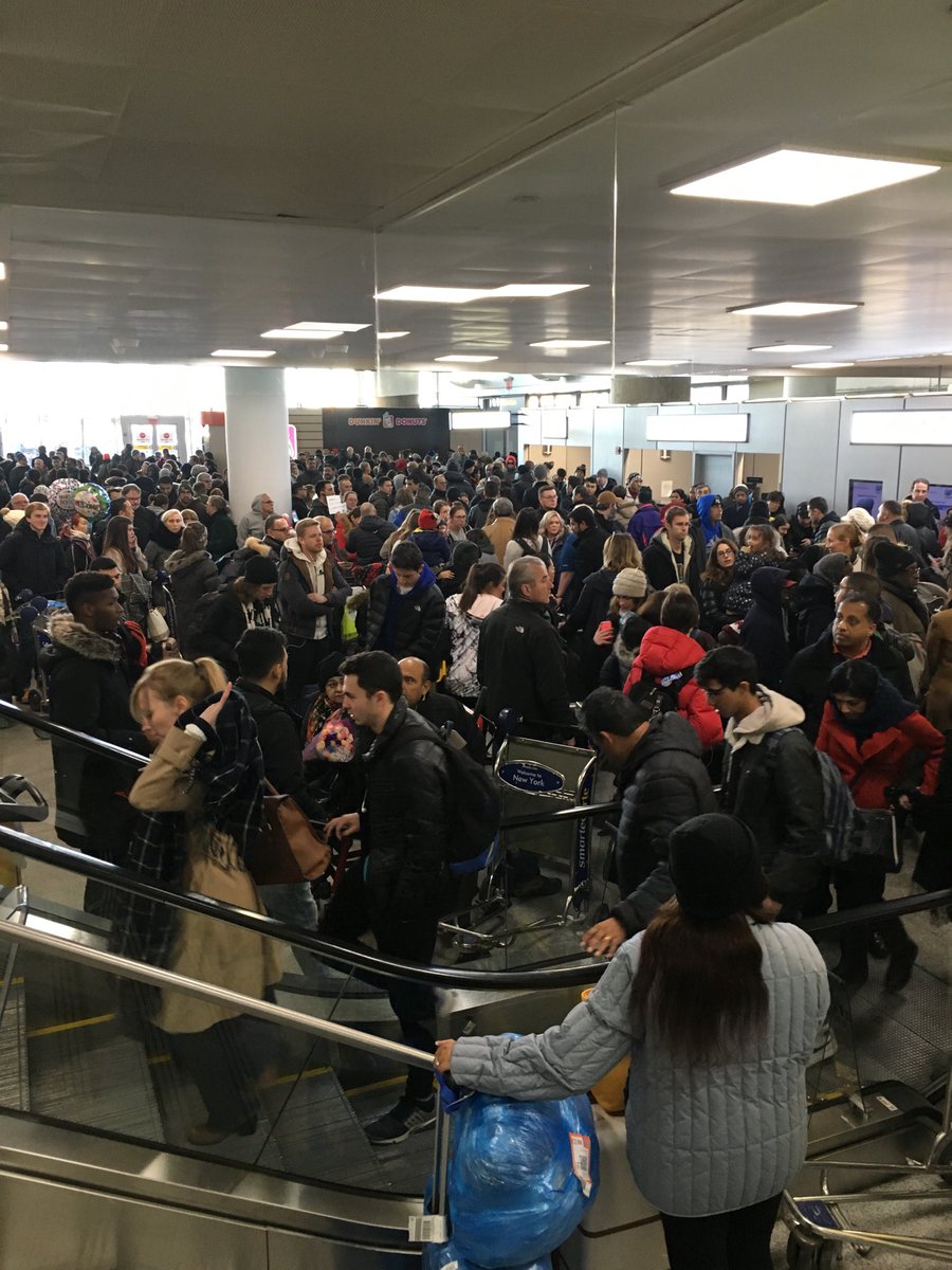 Pushed to the brink at flooded #jfk terminal 4 #jfkairport