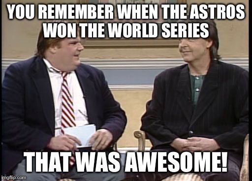 Funnest year ever! Let’s do it again! <a href="/astros/">Houston Astros</a> <a href="/MLB/">MLB</a> #EarnHistoryAgain