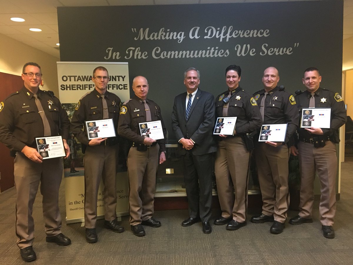 Earlier today I attended the <a href="/miOttawa/">Ottawa County</a> Board of Commissioners Mtg where several Sheriff’s Deputies were awarded with the Distinguished Law Enforcement Service Award - thank you for serving and protecting the residents of Ottawa County.