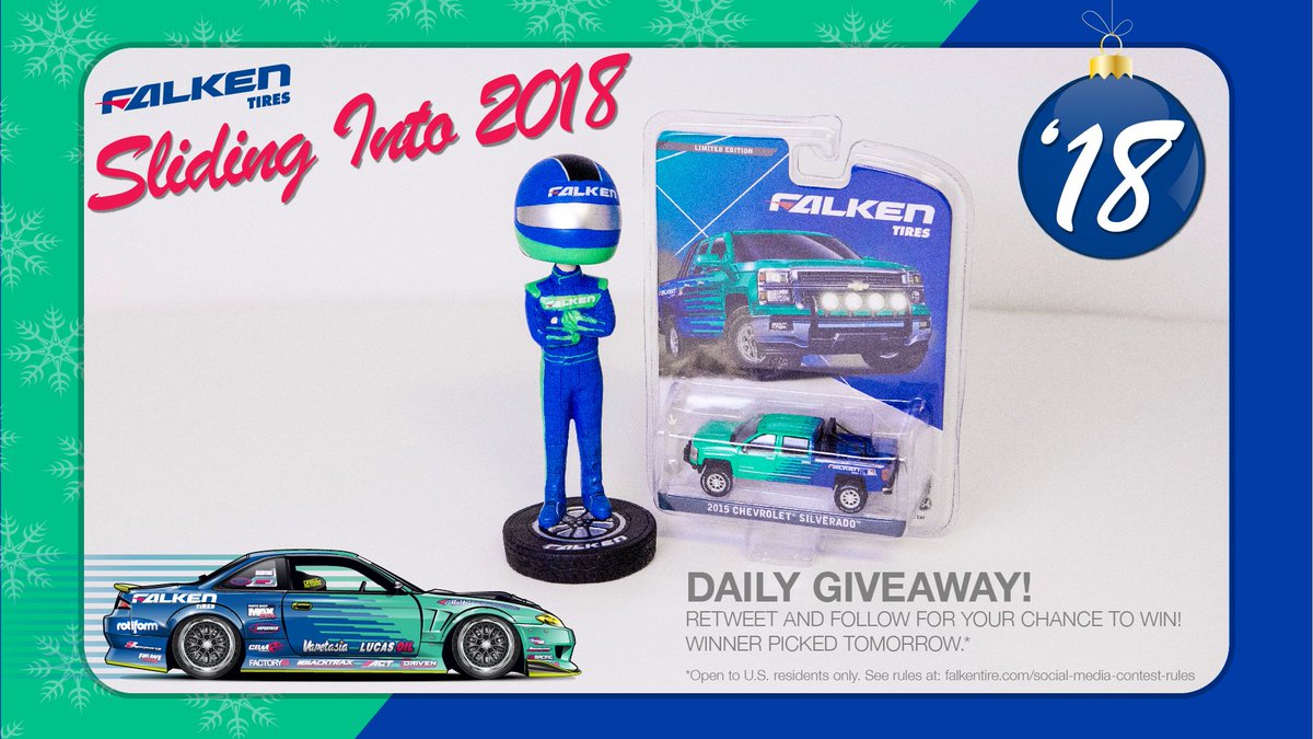 FalkenTire's tweet photo. #Falken's #SlidingInto18 daily @GLCollectibles truck & bobblehead #prize combo #giveaway #contest. RT & follow to enter to #win #swag as we head into 2018! Rules: https://t.co/hZgWAdAaQW https://t.co/acOWj1jZWr
