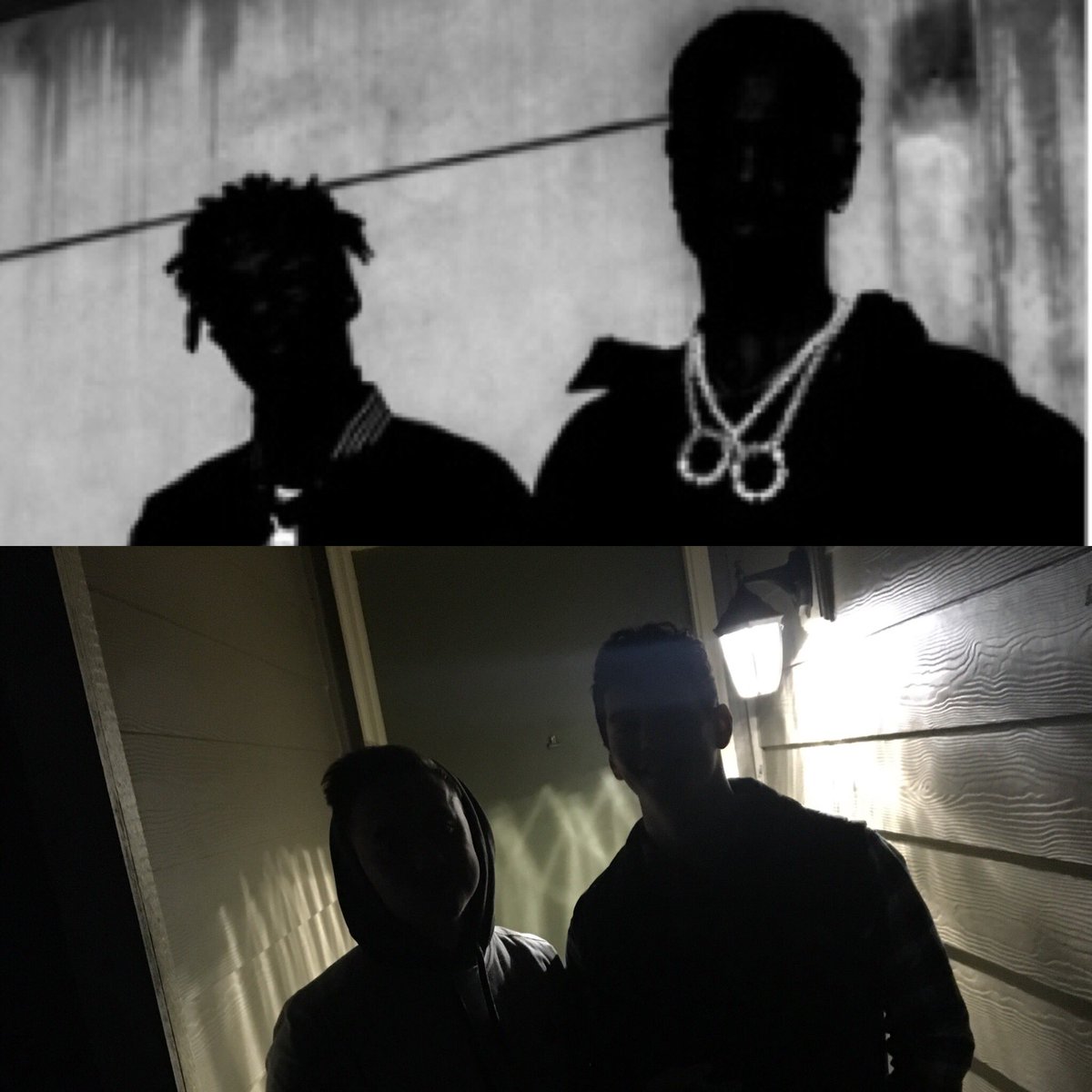 G3Funsize's tweet photo. Big S/O to @Ttrigger2 also we some how to a pic that looked exactly like Metros and Sean Double or nothing album art lmao https://t.co/hECUtNo12l
