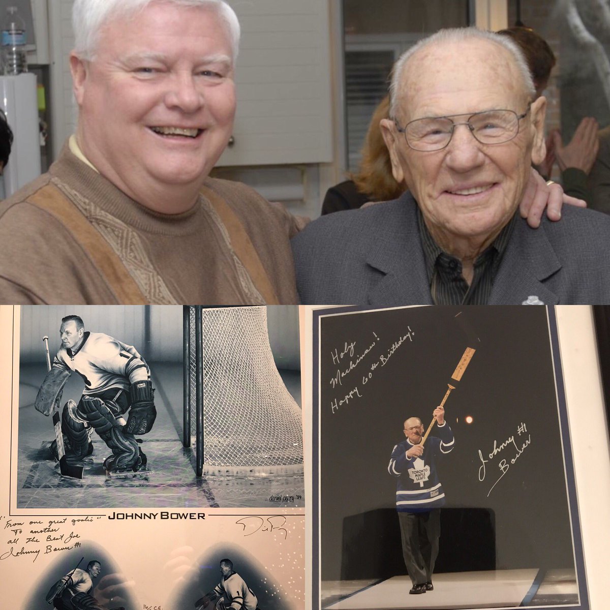 PixelOhne's tweet photo. Can’t tell you how saddened I am to learn of the passing of my idol,hero,mentor,friend. Johnny Bower was one of a kind Much better person than athlete and he is a Hall of Famer Deepest sympathies to wife Nancy the kids and grand kids. A big part of the Leafs has left us  RIP #1 https://t.co/wehEXjiqda