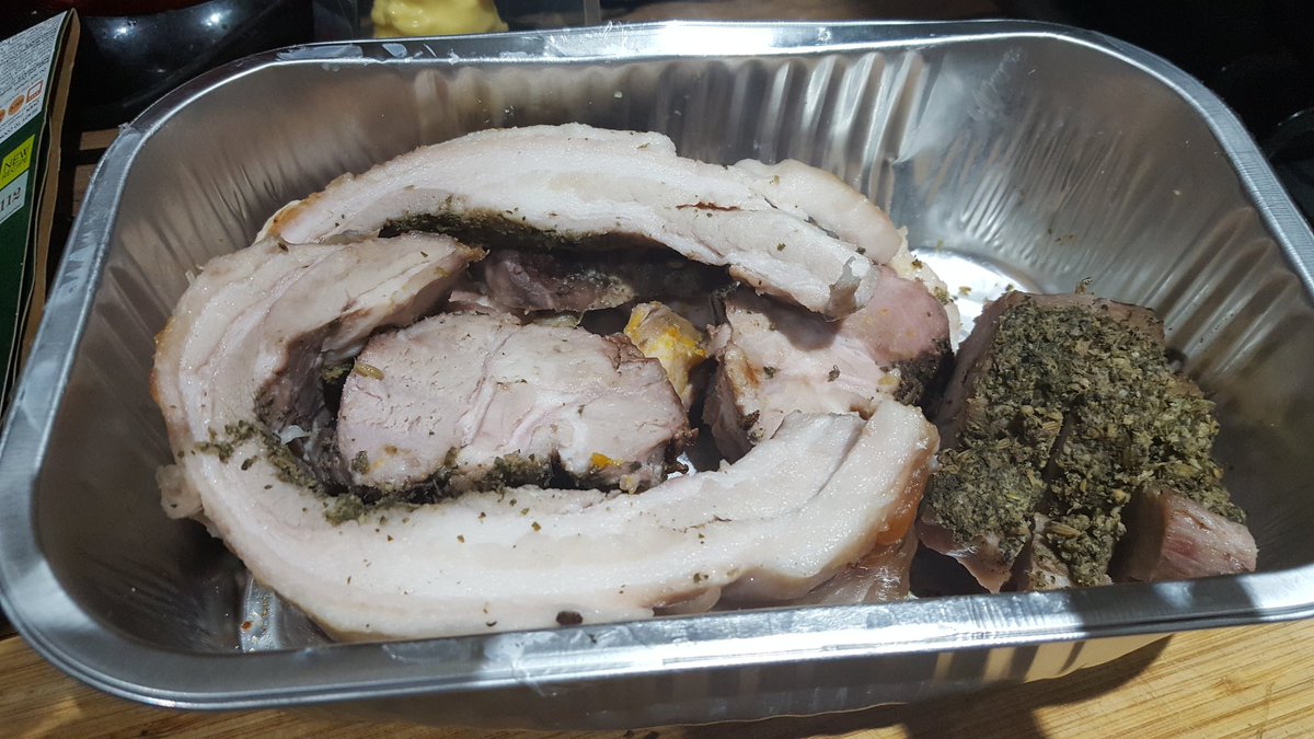 McCarthyDee's tweet photo. @marksandspencer absolutely disgusted with the Porchetta, well over an inch of fat all around and a small amount of meat in the middle. Merry Xmas, not. https://t.co/y5ByFIPKMJ