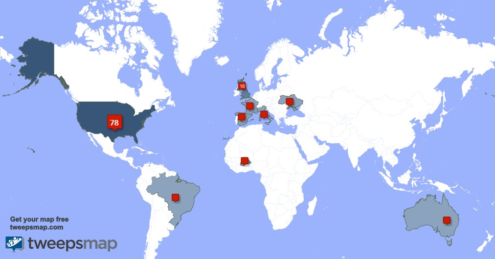 MagnificentBat's tweet image. My followers are in USA(77%), UK.(10%) Get your free map tweepsmap.com/!MagnificentBat