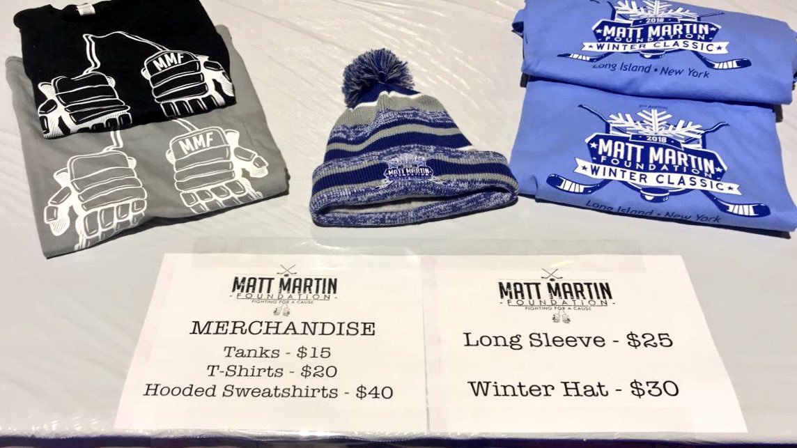 MattMartinFdn's tweet photo. 🔥🔥🔥 #MMFWinterClassic and #MMF gear available in the lobby of @NHIceCenter. https://t.co/E3617hiexG