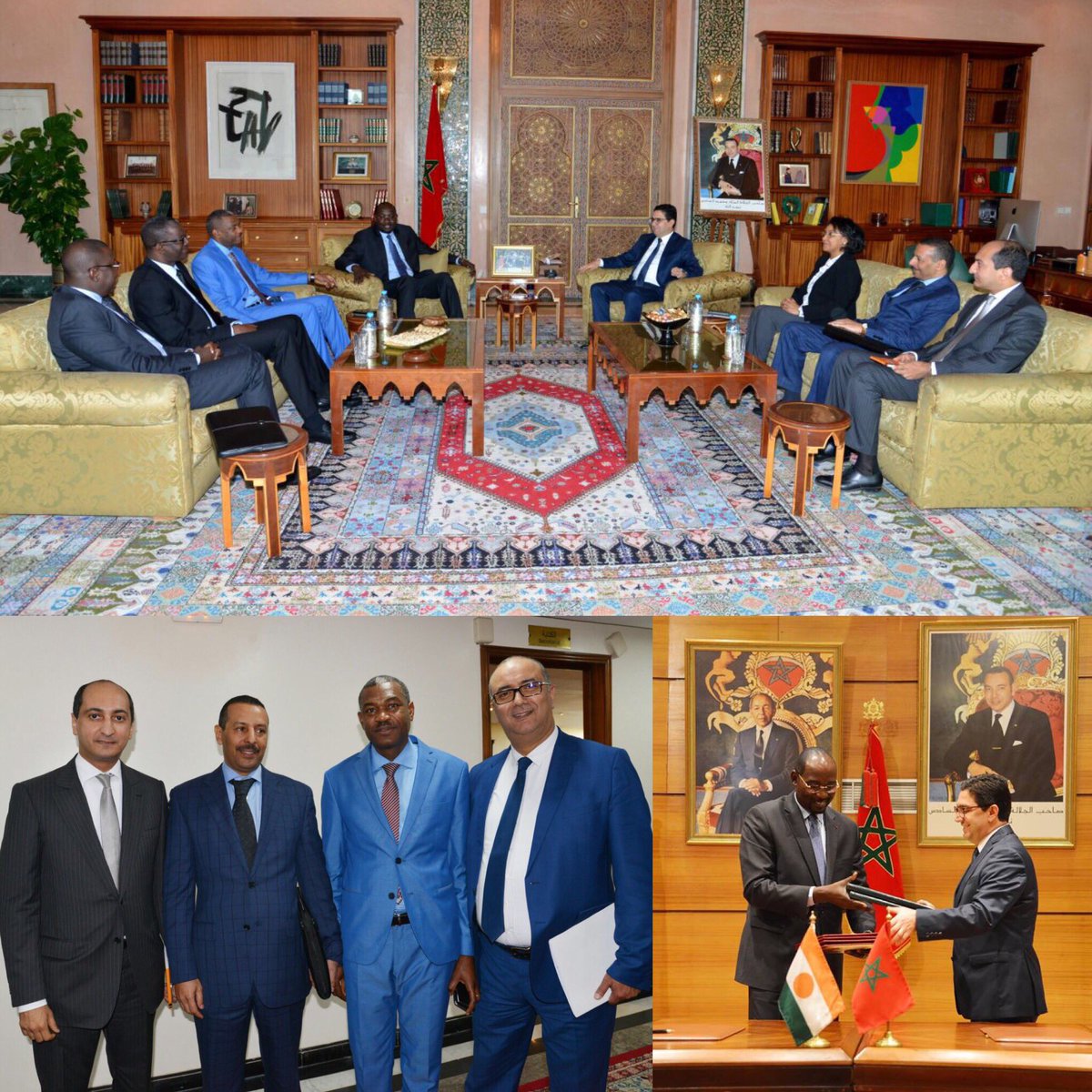 SiMo_Methqal's tweet photo. #Rabat #AMCI #MAECI Rencontre bilaterale #Ministres des Affaires Etrangeres #Maroc #Niger lors 4ème #Session de la #commission_mixte #Maroc #Niger #célébration 50ème anniv. #établissement #relations #diplomatiques entre 2 pays.
#signature de plusieurs #accords @MarocDiplomatie https://t.co/1WWjcRFqkX