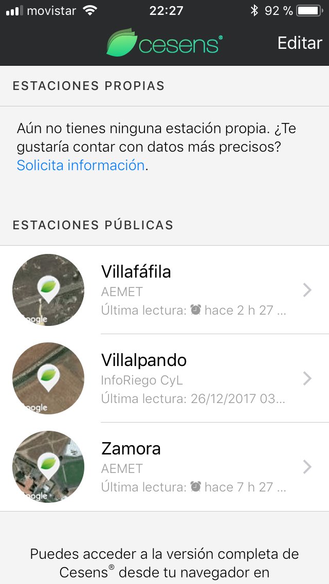 jlfrasas's tweet photo. Recomendable esta aplicación para datos climáticos: #cesens @cesens_com https://t.co/zNCsVD5eXM