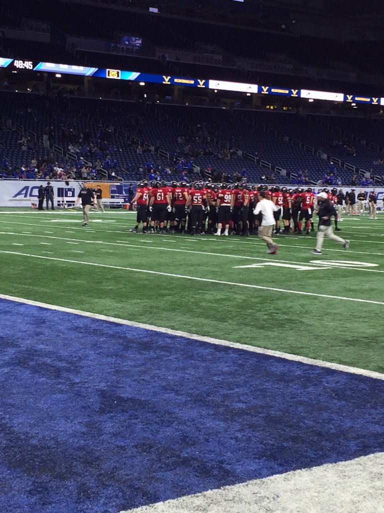 On the sideline for the Quick Lane Bowl in Detroit! #lovethisgame