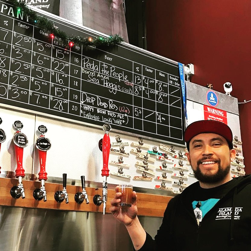 AlamedaIslandBC's tweet photo. Leo's Drop Dead Red, the hoppy Irish Red he brewed a few weeks ago, goes online today! We open at two! Cheers #dropdeadred #alamedaislandbrewingcompany #staffbrewday https://t.co/3HVwy6DdVd