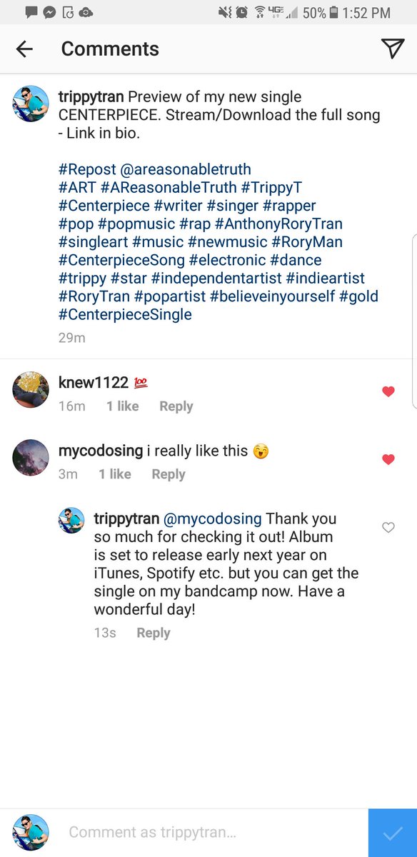 areasonabletrth's tweet photo. Getting great compliments on #Centerpiece!
#CenterpieceSingle #debut #newsong #pop #hiphop #rap #popartist #indieartist #ART #original #instagram #single #newmusic #fun #chill #goodvibes #chillen #gold #music #dance #electronic #la #cincinnati #hollywood #TheCenterpiece #ATran https://t.co/LEDAOuBDWH