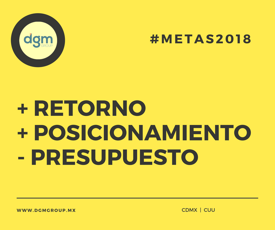 Sabemos que esto es lo que quieres lograr para tu marca - acércate con nosotros y te ayudamos a cumplir las #Metas2018 🤗