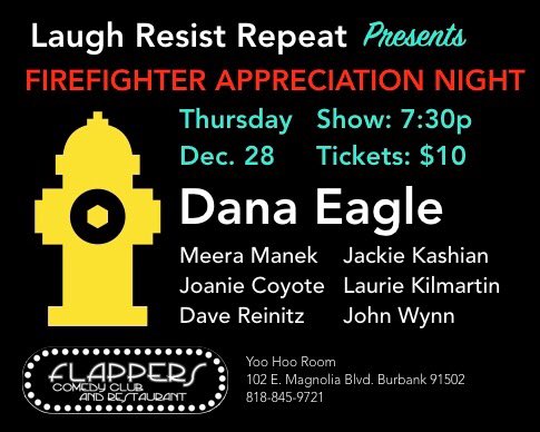 99PercentFunnie's tweet photo. It's been a memorable #Fire Season in #LA. This Thurs. come out to @FlappersComedy #burbank to share thanks for keeping us safe. Proceeds go to #Firefighters Fund Tix: https://t.co/fW7mQh95hO @DanaEagleTweets @anylaurie16 @jackiekashian @Reinitz @joaniecoyote JohnWynn @MeeraManek https://t.co/CquKPbP0KK