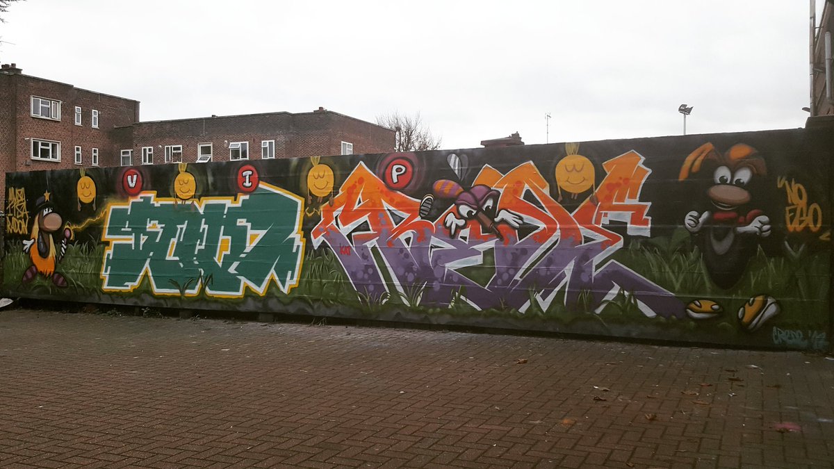 itsonthewalls's tweet photo. Last weekend's sprays @vipsportsshop #vipgraffiti #londongraffiti #rayman #crede #ne #noego https://t.co/pVVa4WUqvZ