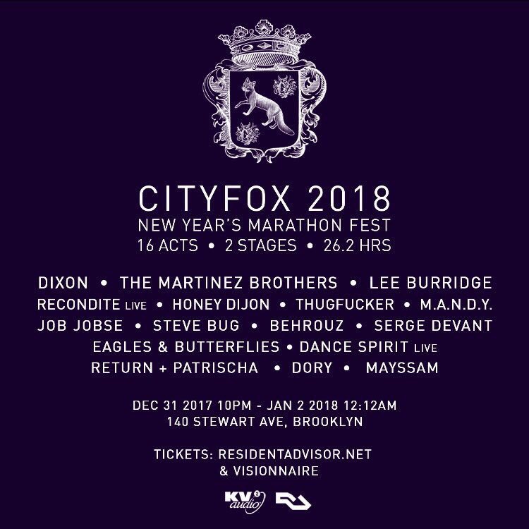 NYCTechno's tweet photo. #RT for a chance to win a pair of VIP Tickets to @CityfoxExp New Year’s Marathon Fest at @avantgbk 

Must follow: @CityfoxExp @avantgbk 

Tixs: https://t.co/i8IZLhMqir https://t.co/TTudeu9EiF