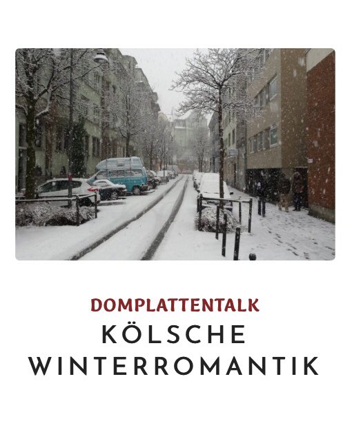 Hier wie angekündigt eine kleine Weihnachtsgeschichte🎄 Habe seit langem einfach mal wieder frei Schnauze geschrieben -> herzauskoeln.de/domplattentalk… #herzausköln #weihnachten #schenkteuchliebe #köln #südstadt