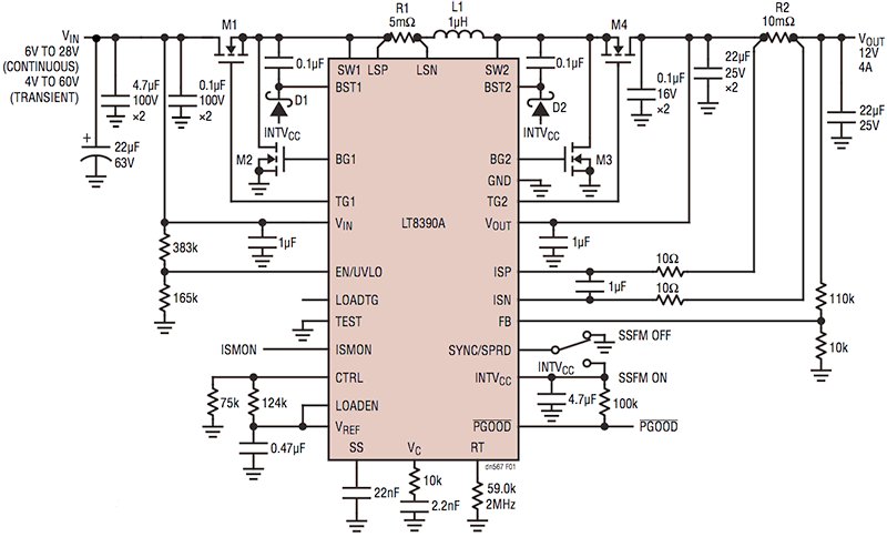 EDNcom's tweet image. 60V 2MHz buck-boost #controllers regulate high power voltage and current with high efficiency and low #EMI: buff.ly/2C2QNQg @ADI_News #DesignNote